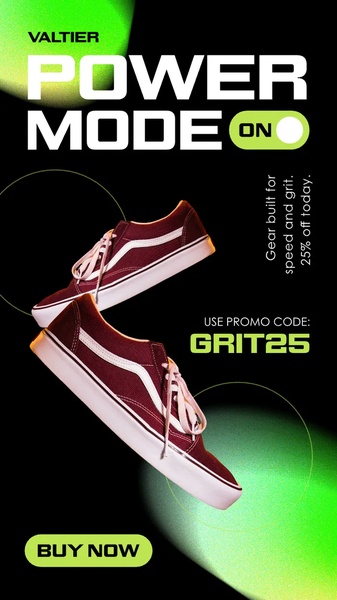 sneakers, casual shoes, canvas shoes, lace up shoes, skate shoes, sale promotion, modern typography, energetic, bold, green, black